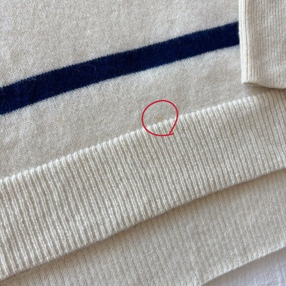 Vineyard vines cashmere sweater striped white blue - Picture 10 of 11